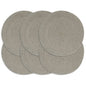 JUNG Vida Tischsets 6 Stk. Grau 38 cm Rund Baumwolle