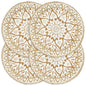 JUNG Vida Tischsets 4 Stk. Weiß 38 cm Rund Jute
