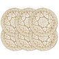 JUNG Vida Tischsets 6 Stk. Weiß 38 cm Rund Jute