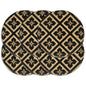 JUNG Vida Tischsets 6 Stk. Schwarz 38 cm Rund Jute