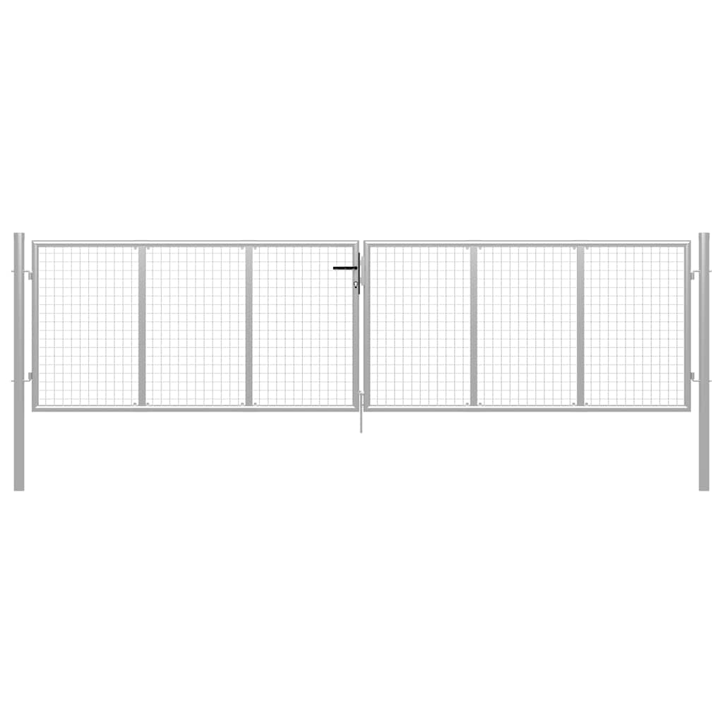 JUNG Vida Gartentor verzinkter Stahl 400 x 100 cm Silber