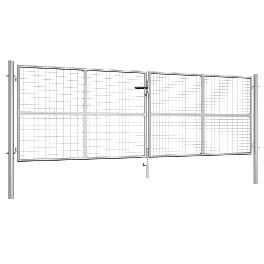 JUNG Vida Gartentor verzinkter Stahl 400 x 125 cm Silber