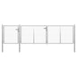 JUNG Vida Gartentor aus Stahl 400x100 cm Silber