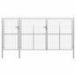 JUNG Vida Gartentor aus Stahl 400 x 150 cm Silber