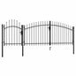 JUNG Vida Gartentor Stahl 1,75x4 m Schwarz