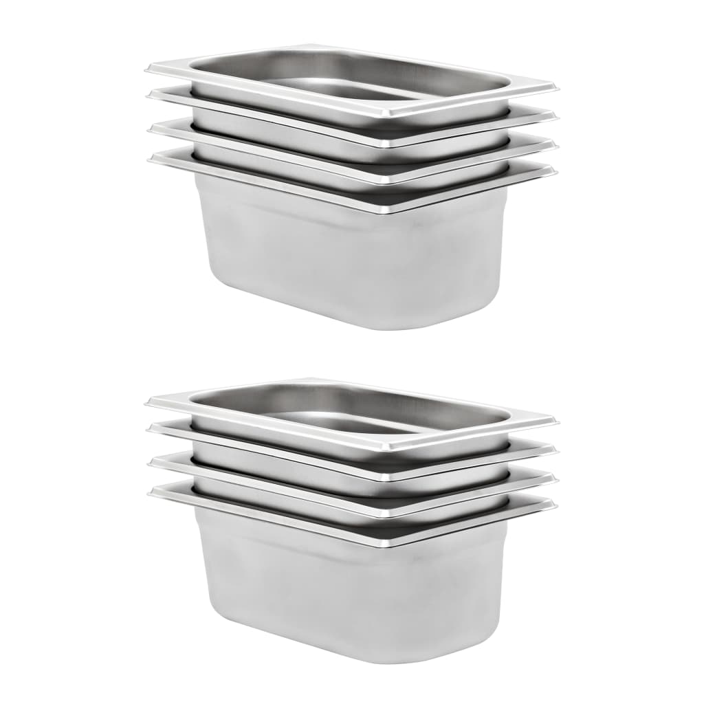 JUNG Vida Gastronormbehälter 8 Stk. GN 1/4 100 mm Edelstahl