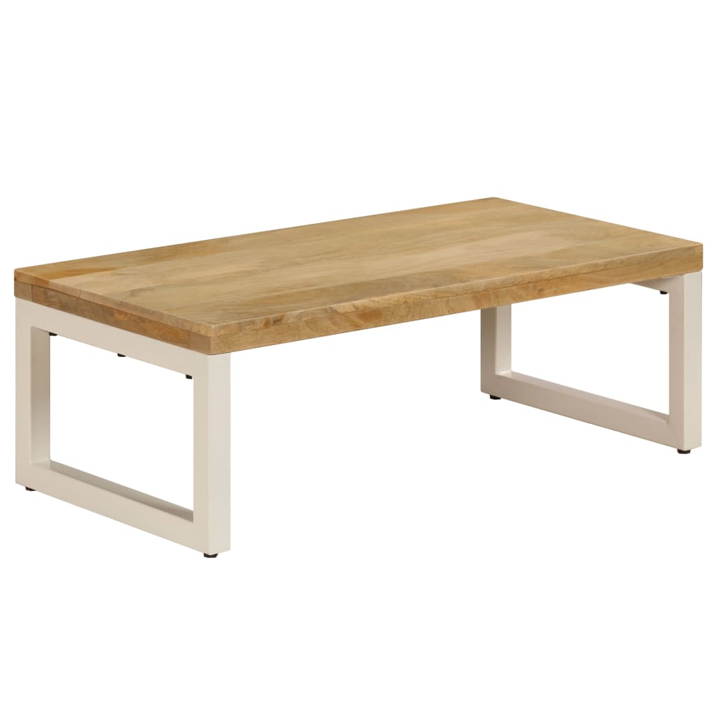JUNG Vida Couchtisch 100x50x35 cm Massivholz Mango und Stahl