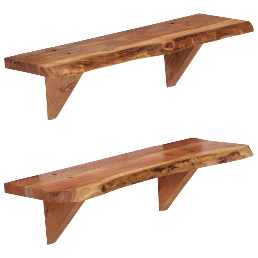 JUNG Vida Wandregale 2 Stk. 60 x 20 x 18 cm Massivholz Akazie