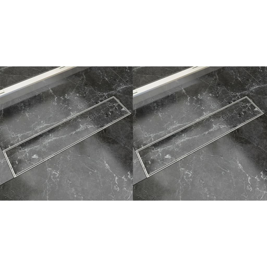 JUNG Vida Lineare Duschrinnen 2 Stk. 530 x 140 mm Edelstahl