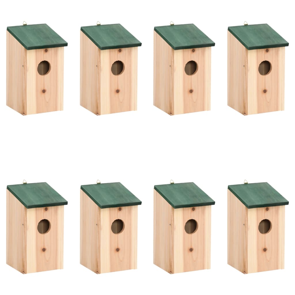 JUNG Vida Vogelhäuser 8 Stk. Holz 12x12x22 cm