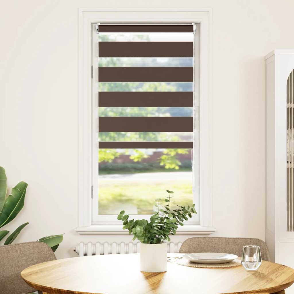 JUNG Vida Zebra-Rollo 80,9 x 150 cm, Stoffbreite 76,7 cm, Kaffeebraun