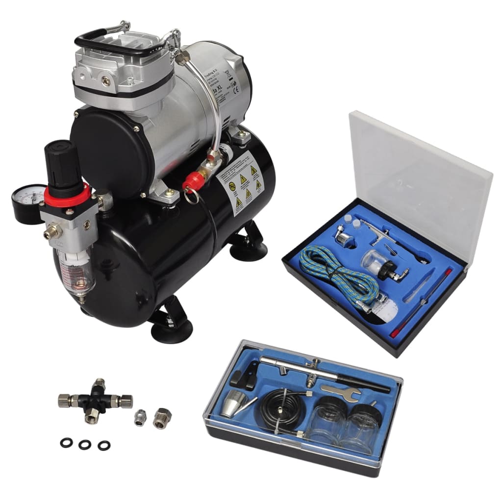 JUNG Vida Profi Airbrush Komplett-Set mit 2 Pistolen