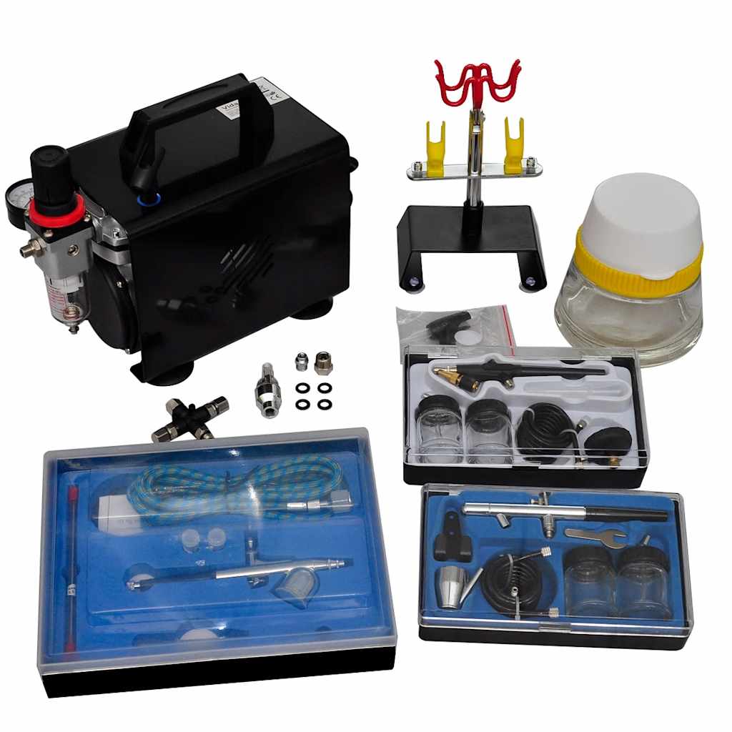 JUNG Vida Profi Airbrush Komplett-Set mit 3 Pistolen