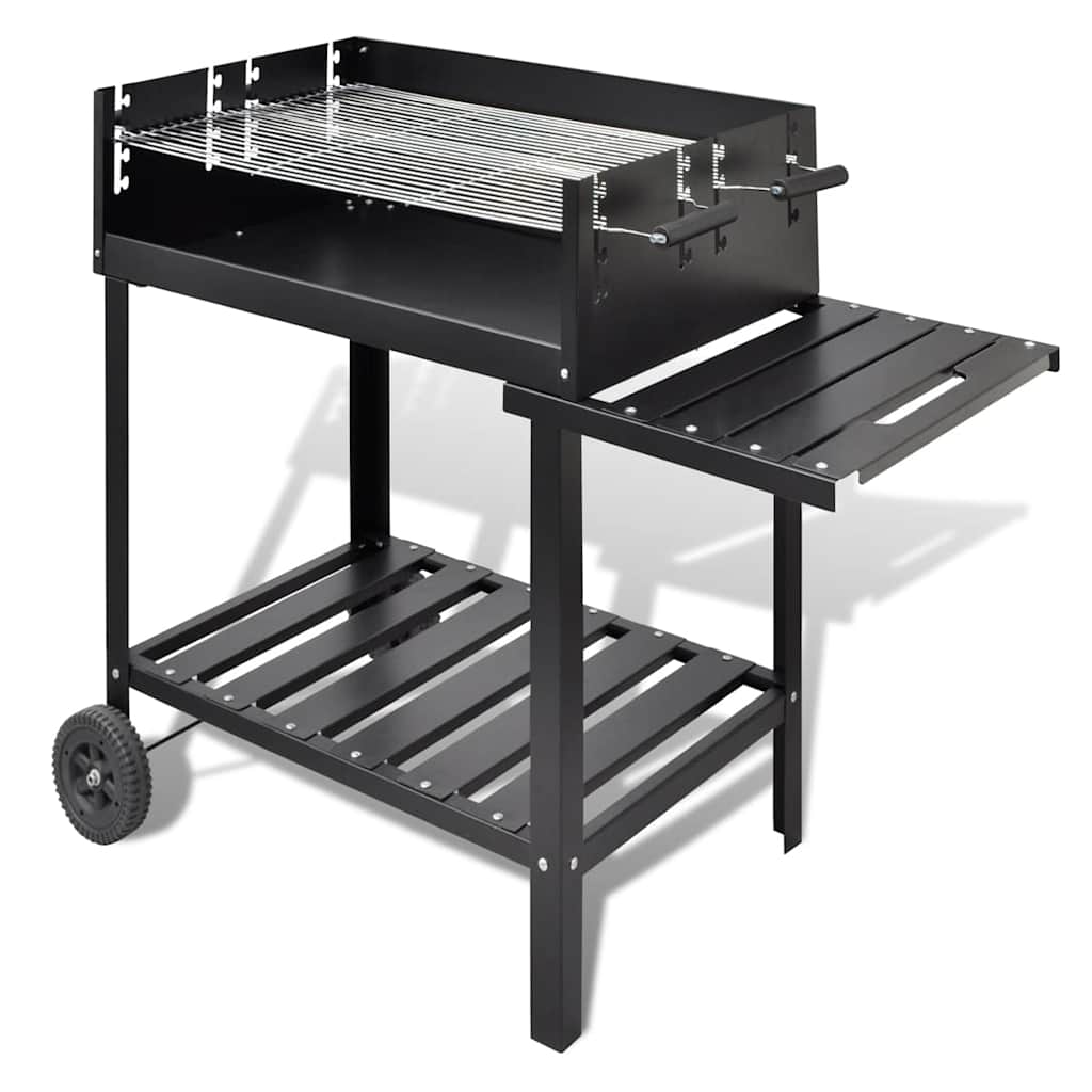 JUNG Vida BBQ Grill Säulengrill Standgrill Kohlegrill Barbeque mit 2 Rädern