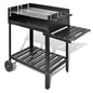 JUNG Vida BBQ Grill Säulengrill Standgrill Kohlegrill Barbeque mit 2 Rädern