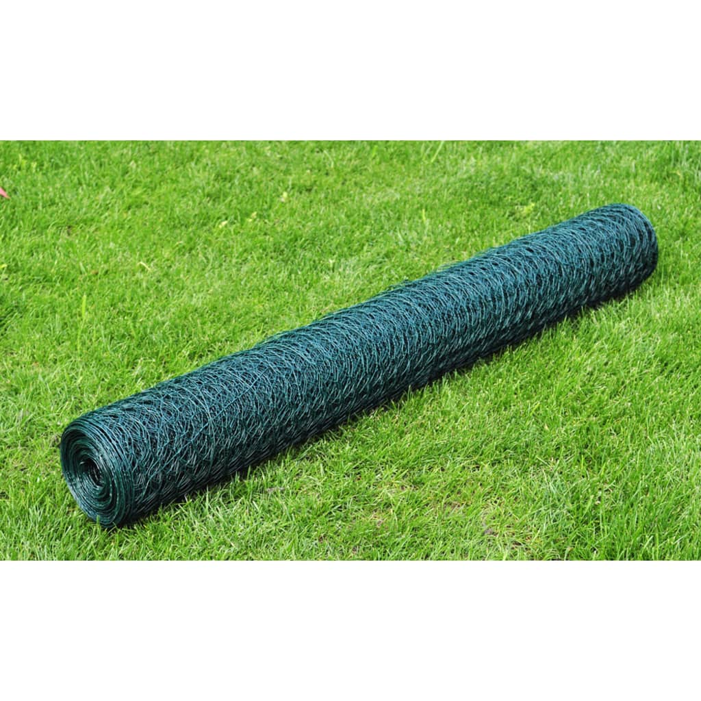 JUNG Vida Drahtzaun mit PVC-Beschichtung 25x0,75 m Grün
