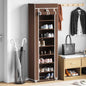 JUNG Vida Schuhschrank Schuhregal 8 Schicht 57 x29 x162 cm Braun
