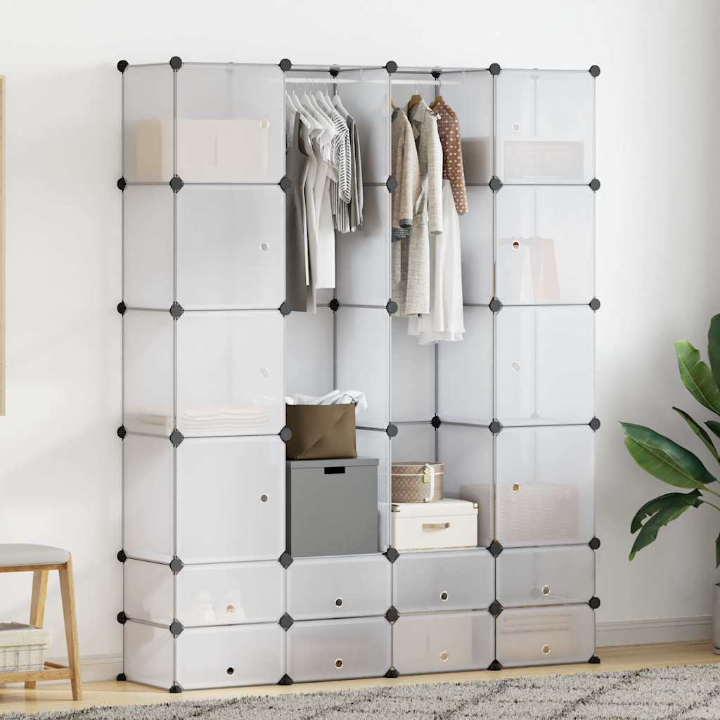 JUNG Vida Modularer Schrank mit 18 Fächern Weiß 37x146x180,5 cm