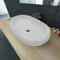 JUNG Vida Keramik Waschtisch Waschbecken Oval Weiß 63 x 42 cm