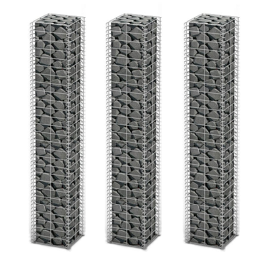 JUNG Vida Gabionen-Set 3-tlg. Verzinkter Draht 25×25×150 cm
