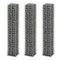 JUNG Vida Gabionen-Set 3-tlg. Verzinkter Draht 25×25×150 cm