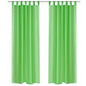 JUNG Vida 2 x Transparente Gardine Fertiggardine 140 x 175cm apfelgrün