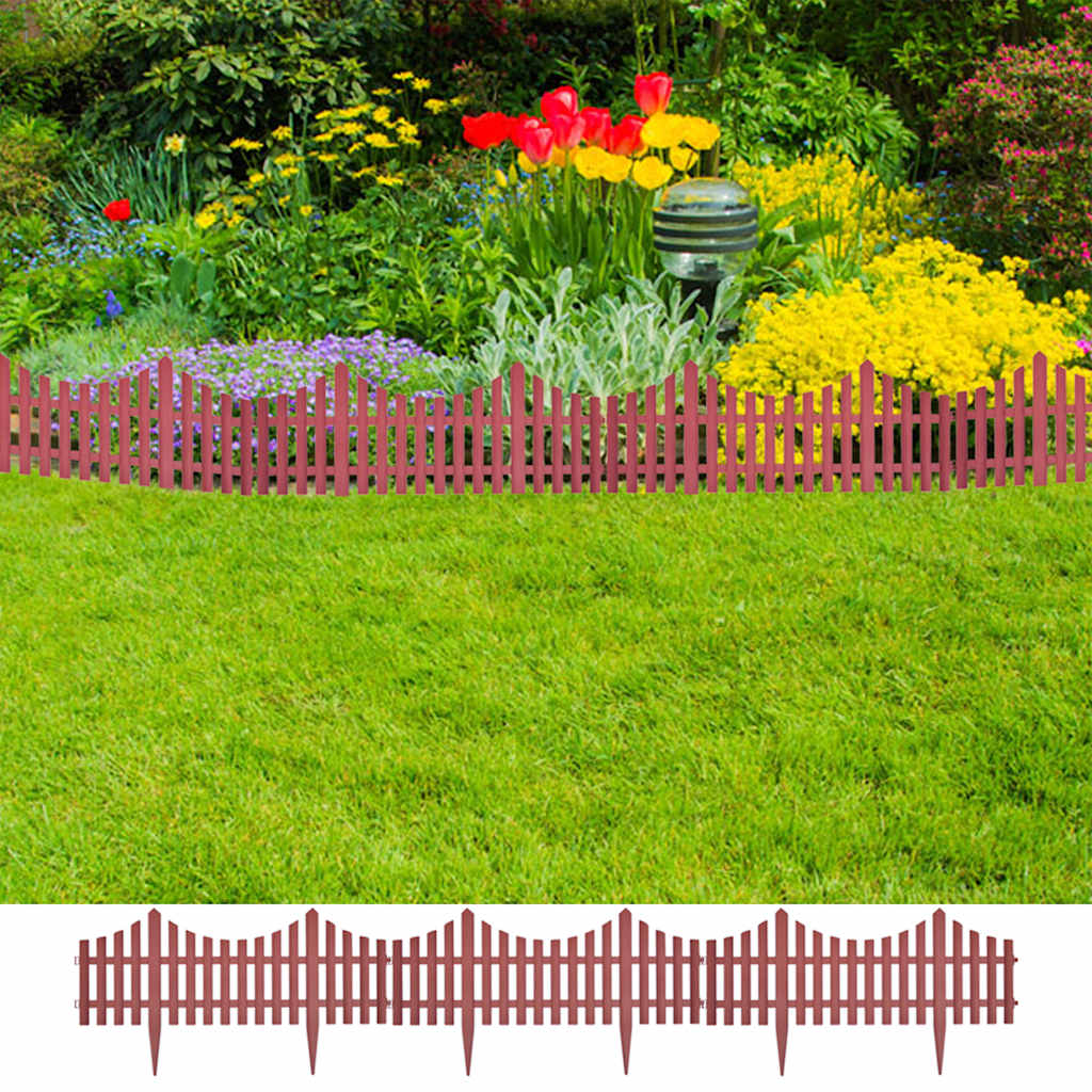 JUNG Vida Rasenkanten 17 Stk. Braun 10 m PP