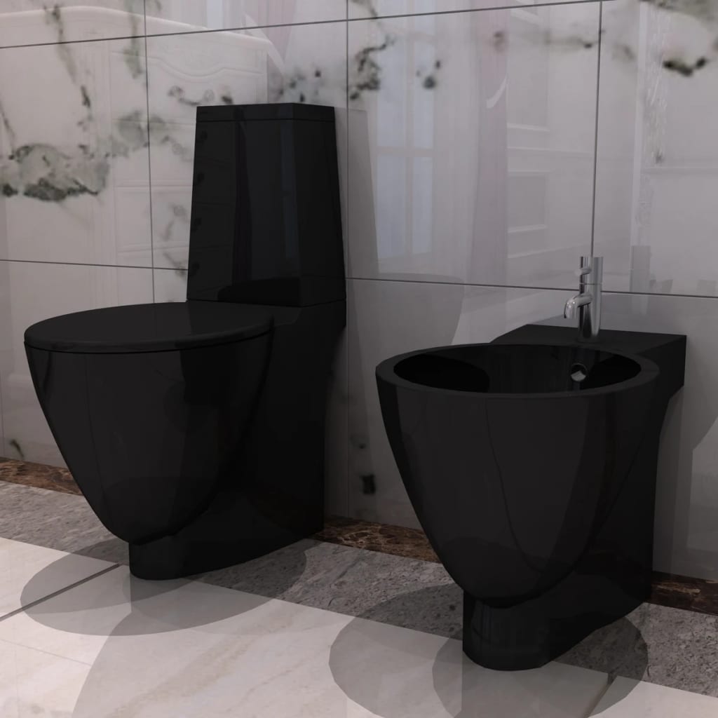 JUNG Vida Keramik-WC & Bidet-Set Schwarz