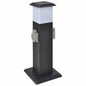 JUNG Vida Gartensteckdose Steckdosenturm Schwarz mit Lampe