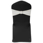 JUNG Vida 25 x Stretch Stuhlschleifen + Diamant Schnalle cremefarben