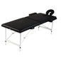 JUNG Vida Massageliege Klappbar 2-Zonen mit Aluminiumgestell Schwarz