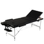 JUNG Vida Massagetisch mit Aluminiumrahmen, faltbar 3 Zonen Schwarz