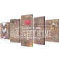JUNG Vida Bilder Dekoration Set Home Sweet Home 200 x 100 cm