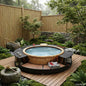 JUNG Vida Whirlpool-Umrandung Schwarz Poly-Rattan