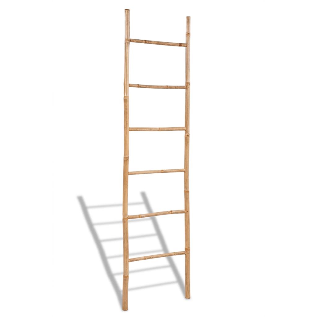 JUNG Vida Handtuchleiter Bambus mit 6 Sprossen