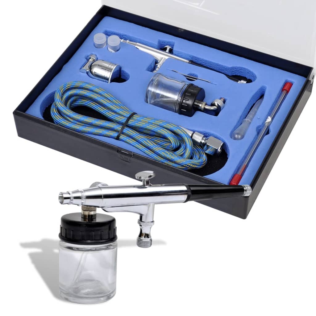 JUNG Vida Airbrush-Set mit Glasbehälter 0,2 / 0,3 / 0,5 mm Düsen