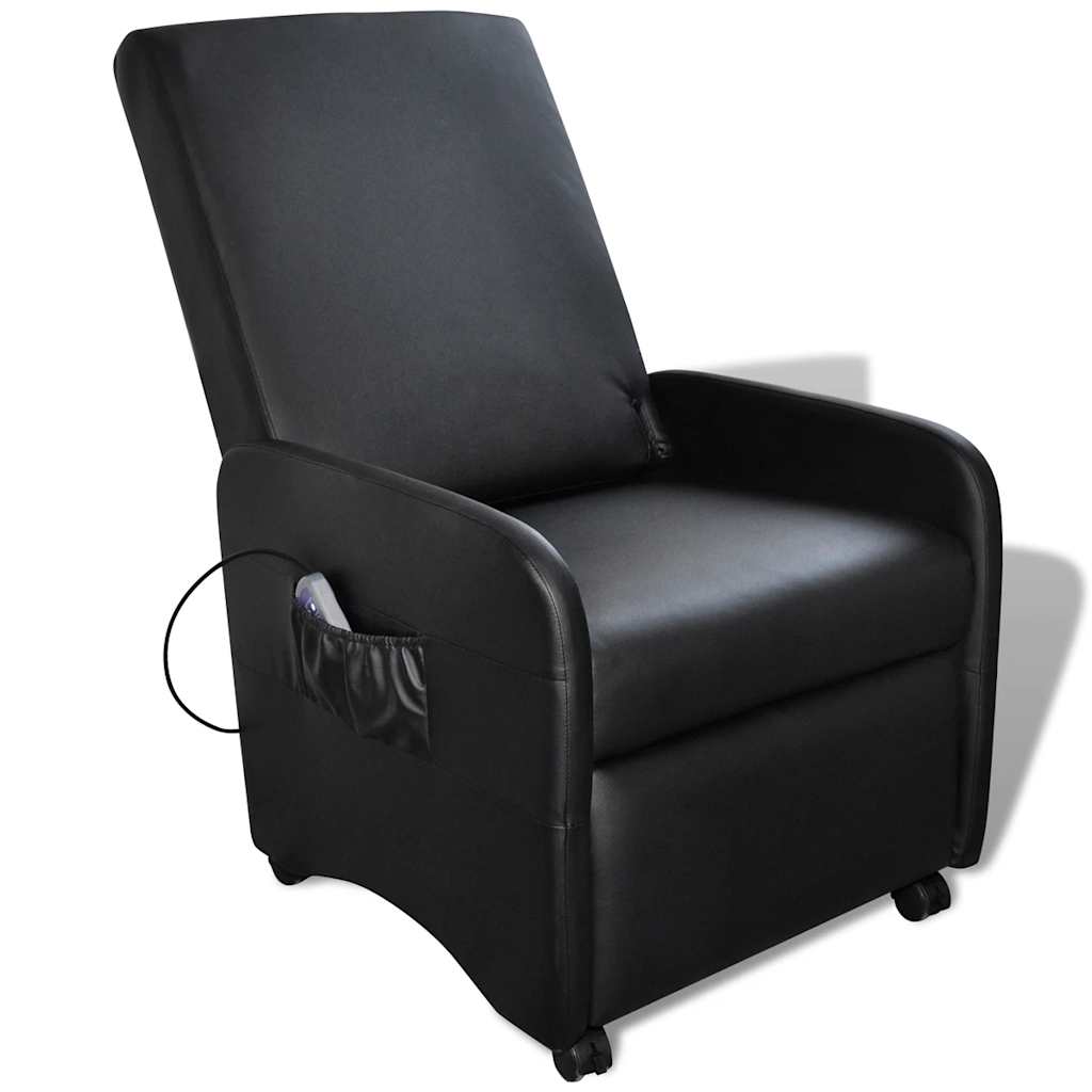 JUNG Vida Massagesessel Schwarz Kunstleder
