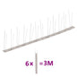 JUNG Vida 6-tlg. Taubenabwehr Spikes-Set Edelstahl 3 m 2-reihig