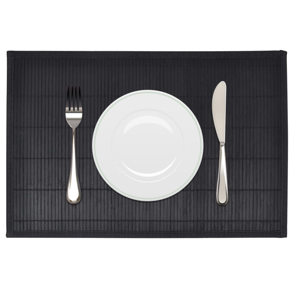 JUNG Vida 6 Bambus-Platzdeckchen 30 x 45 cm Schwarz