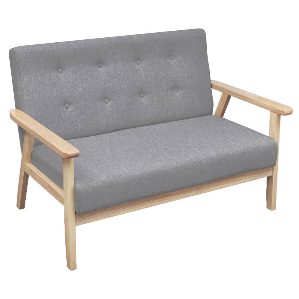JUNG Vida 2-Sitzer-Sofa Stoff Hellgrau