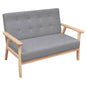 JUNG Vida 2-Sitzer-Sofa Stoff Hellgrau