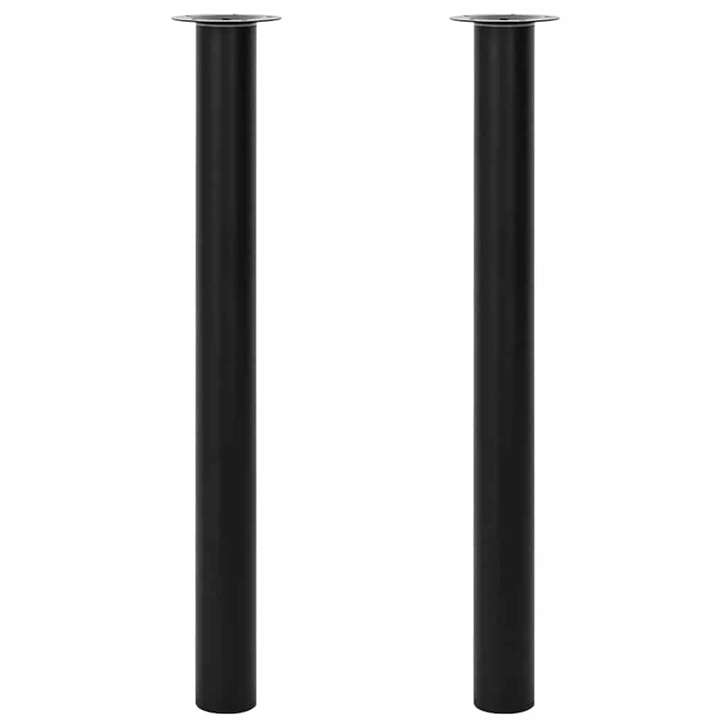 JUNG Vida 2 x Teleskopfuß Tischfuß Stützfuß Tischbein Schwarz 710 mm-1100 mm