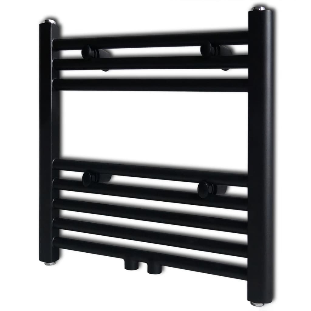 JUNG Vida Handtuchheizkörper Warmwasser Gerade Schwarz 480x480 mm