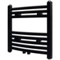 JUNG Vida Handtuchheizkörper Warmwasser Gebogen Schwarz 480x480 mm