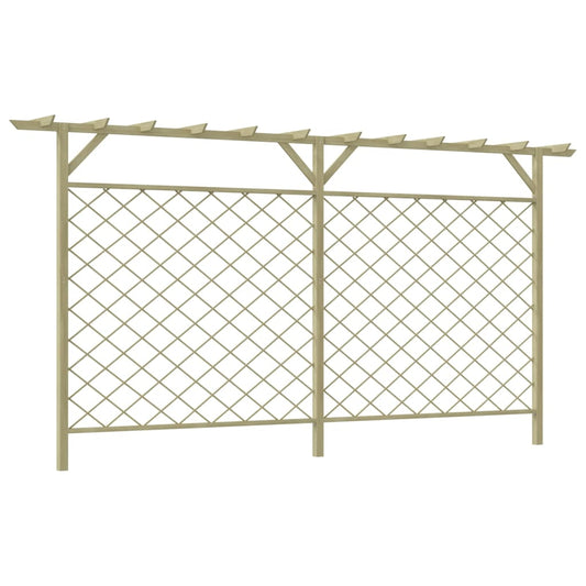 JUNG Vida Garten-Gitterzaun mit Pergola-Oberteil Holz