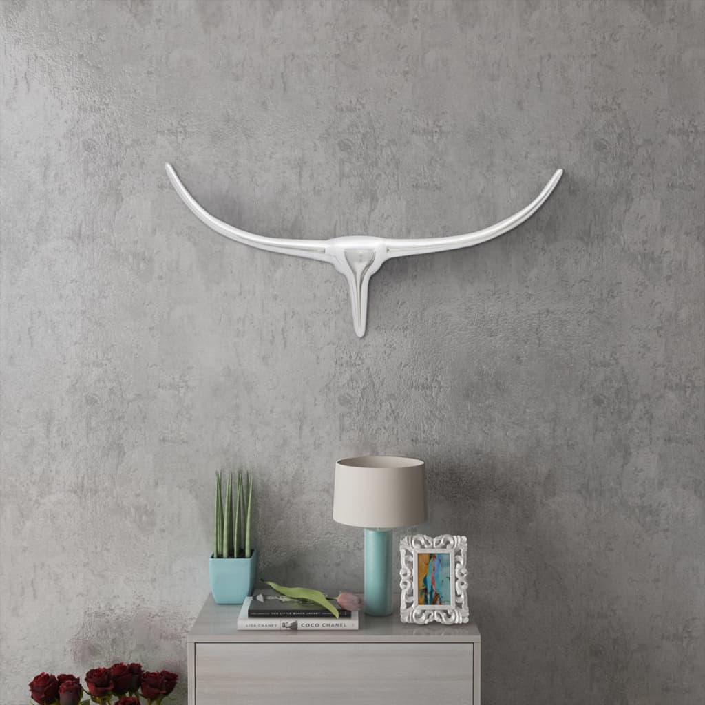 JUNG Vida Wall Mounted Aluminium Stiers Kopf Dekoration Silber 72 cm