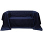 JUNG Vida Micro-Suede Sofaüberwurf Tagesdecke Marineblau 210 x 280 cm