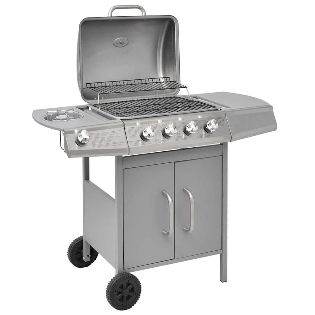 JUNG Vida Gasgrill 4+1 Flammen Silbern