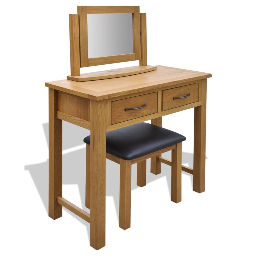 JUNG Vida Frisiertisch mit Hocker Massivholz Eiche