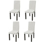JUNG Vida Stretch-Stuhlhussen Gerade 4 Stk. Creme